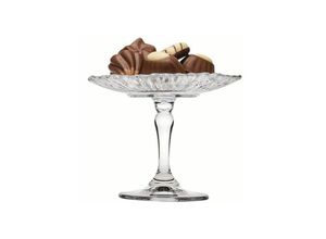 4250241102520 - 96455 Mini Patisserie Platte mit Fuß Höhe ca 102 cm Kuchen Gebäck Platte aus Glas