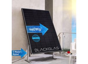 4250241695008 - SolarScreen ECOelegance-440Wp-FBGG-SW Bifacial 7-stufig verstellbar 60mm schwarzer Alu-Rahmen BKW