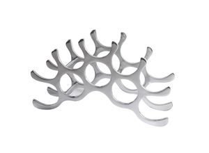 4250243516301 - riess-ambiente Weinregal FLAME - 48cm silber für 10 Flaschen Flaschenhalter modern