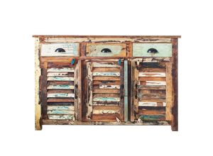 4250243537306 - riess-ambiente Sideboard JAKARTA - 125cm recyceltes Massivholz aus Fischerbooten