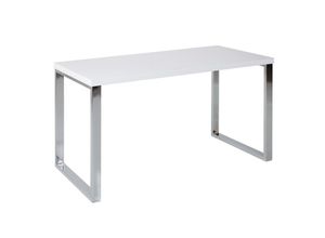 4250243539829 - riess-ambiente Schreibtisch WHITE DESK - 120cm weiß Hochglanz Bürotisch modern