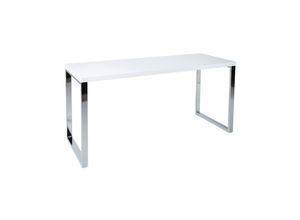 4250243541808 - riess-ambiente Schreibtisch WHITE DESK - 140cm weiß Hochglanz Bürotisch modern