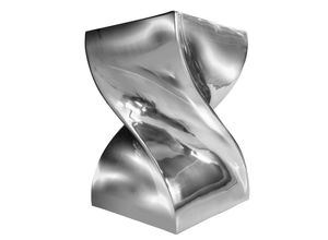 4250243550206 - riess-ambiente Beistelltisch TWIST - 30cm silber Aluminium poliert Sitzhocker Modern Design