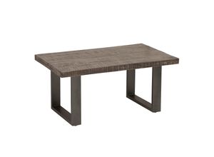 4250243579443 - riess-ambiente Couchtisch IRON CRAFT - 100cm Mangoholz grau Industrial Design massiv Eisen Kufengestell