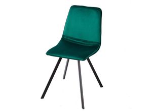 4250243590097 - riess-ambiente Stuhl AMSTERDAM CHAIR - Retro smaragdgrün Samt Designklassiker Esszimmer