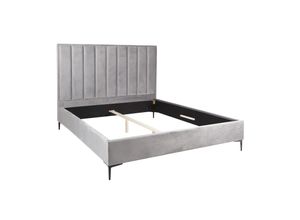 4250243596129 - riess-ambiente Bett COSMOPOLITE - 180x200cm silbergrau Samt