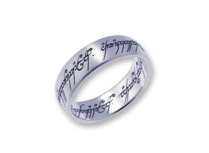 4250243601489 - Fingerring DER HERR RINGE Der Eine Ring - Edelstahl 10004022 Fingerringe Gr 50 Edelstahl 65 mm silberfarben (edelstahlfarben) Damen Fingerringe Made in Germany