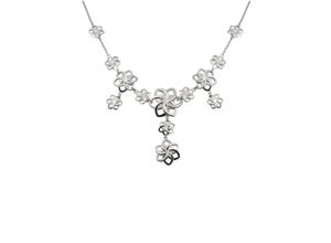 4250243676210 - Collier DER HERR RINGE Flowers 10004099 Halsketten Gr Silber 925 (Sterlingsilber) Länge 42 cm silberfarben Damen Colliers Made in Germany