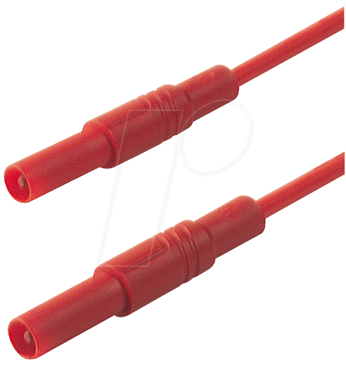 4250260202140 - ROT - sks Hirschmann mls gg 50 25 rt Sicherheits-Messleitung [Lamellenstecker 4 mm - Lamellenstecker 4 mm