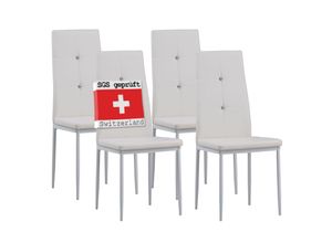 4250263734778 - Albatros Esszimmerstühle DIAMOND 4er Set Weiss - Edler Diamant-Look Polsterstuhl mit Kunstleder-Bezug Modernes Stilvolles Design am Esstisch Küchenstuhl Stuhl Esszimmer hohe Belastbarkeit 4250263734778 - Albatros Esszimmerstühle DIAMOND 4er Set Weiss - Edler Diamant-Look Polsterstuhl mit Kunstleder-Bezug Modernes Stilvolles Design am Esstisch Küchenstuhl Stuhl Esszimmer hohe Belastbarkeit