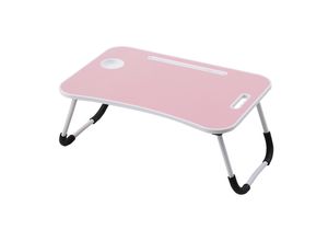 4250263740496 - Albatros Laptoptisch für Bett mit Schublade FLIP - Laptop Tisch   Tablett div Farben Holz klappbar - Laptop Tisch für Couch Sofa oder Laptop Ständer für Bett mit Handy Tablet-Halter (rosa)