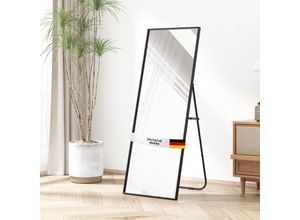 4250263742841 - Albatros Ganzkörperspiegel –Rechteckig Spiegel mit schwarzem Rahmen - Standspiegel oder großer Wandspiegel im modernen Design 140 x 50 cm groß – hochwertiges und nachhaltiges Glas