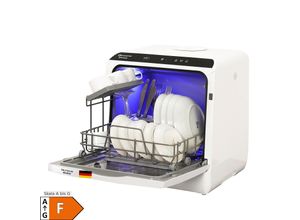 4250263781345 - Sommertal Tischgeschirrspüler SP5 Dual – Mini Spülmaschine oder Tischspülmaschine mit 6 Waschprogrammen 360° Reinigungsabdeckung flexible Wasserversorgung – effizient & umweltschonend