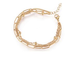 4250269363743 - Armband KINGKA Schmuck Geschenk Layering Armbänder Gr Edelstahl goldfarben (gelbgoldfarben) Damen