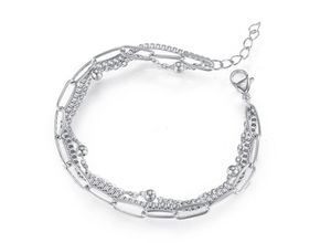 4250269363873 - Armband KINGKA Schmuck Geschenk Layering Armbänder Gr Edelstahl silberfarben (edelstahlfarben) Damen