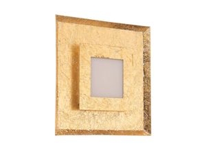 4250294313393 - - Luxuriöse led Innenleuchte window für Wand & Decke Blattgold Design eckig 39cm