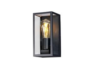 4250294315595 - - eco-light Wandleuchte Karo in Schwarz-matt E27 IP44 110x240mm - black