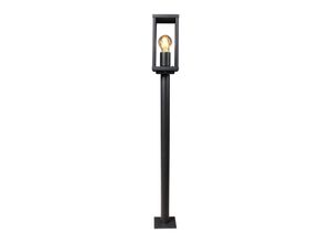 4250294315656 - Wegeleuchte Karo in Schwarz-matt E27 IP44 1000mm - black - Eco-light