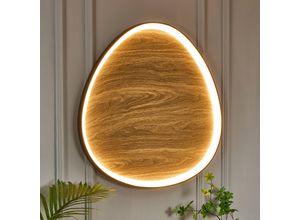 4250294319630 - LED-Wandleuchte Bezi holz hell Ø 85 cm Holz CCT