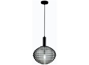 4250294320827 - Pendelleuchte Ripple in Schwarz-transparent und Schwarz - black - Eco-light