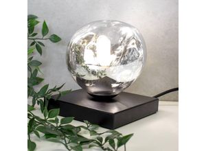 4250294323521 - Tischleuchte Canopus silberfarben Ø 15 cm Glas 1 x E14 4250294323521 - Tischleuchte Canopus silberfarben Ø 15 cm Glas 1 x E14