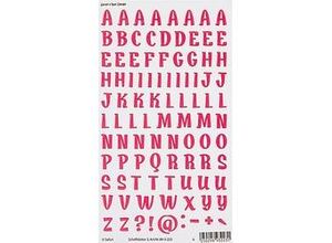 4250298932231 - Porzellansticker Buchstaben Zeichen pink 1 Bogen