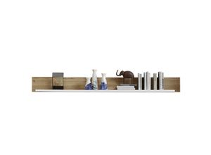 4250314529339 - Fun Plus Wandboard Holzwerkstoff Eiche Altholz Weiß Braun 180x18x22 cm