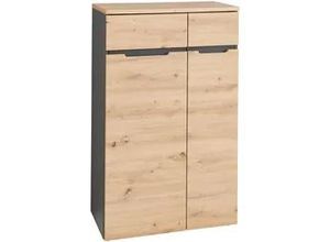 4250314559596 - - Büroschrank memphis Kommode Aktenschrank Graphit   Artisan Eiche Nb ca 75 x 