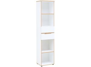 4250314565665 - Aktenregal INNOSTYLE Memphis Büroregal 45x197x38cm (B H T) weiß (weiß artisan eiche) B45cm H197cm T38cm Holzwerkstoff MDF Regale