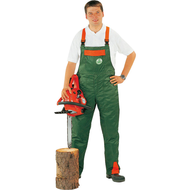 4250324276612 - Schnittschutz-Latzhose Forest Jack EN 381 grün orange Klasse 1