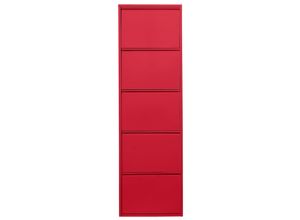 4250327308082 - HEINE HOME Schuhschrank Schränke Gr H B T ca 103 50 15 cm 3 Klappen rot Schuhkipper Schuhschränke