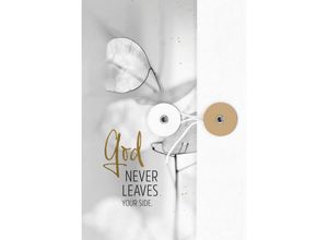 4250330935275 - Grace & Hope   Notizbuch mit Knopf - God never leaves your side