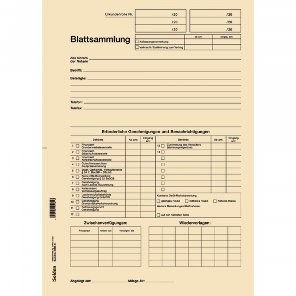 4250340510806 - Blattsammlung NOT702014 ch 100St 4250340510806 100 Stück