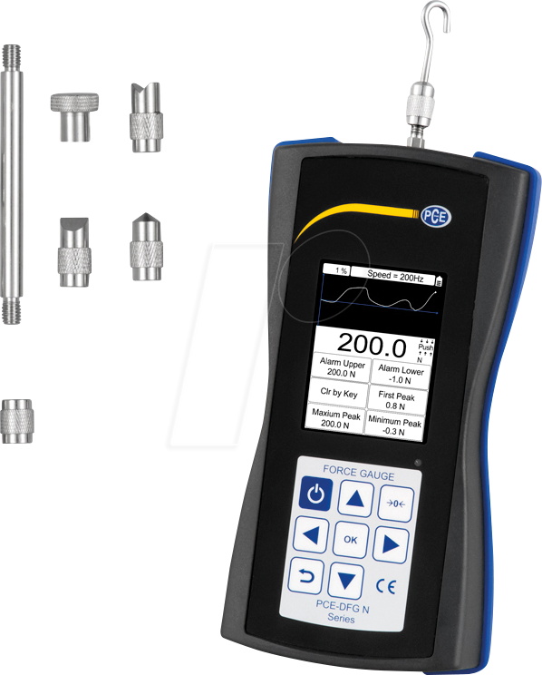 4250348717825 - Instruments PCE-DFG N 5 Digitaler Dynamometer für Zug- & Druckkraft bis 5 N Genauigkeit ±01 % vom Messbereich