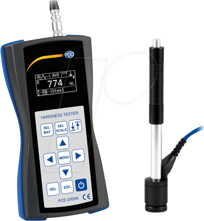 4250348718402 - Pce Instruments - Härteprüfgerät PCE-2000N für metallische Werkstoffe verschiedene Schlagkörper verfügbar 6 verschiedene Härteskalen