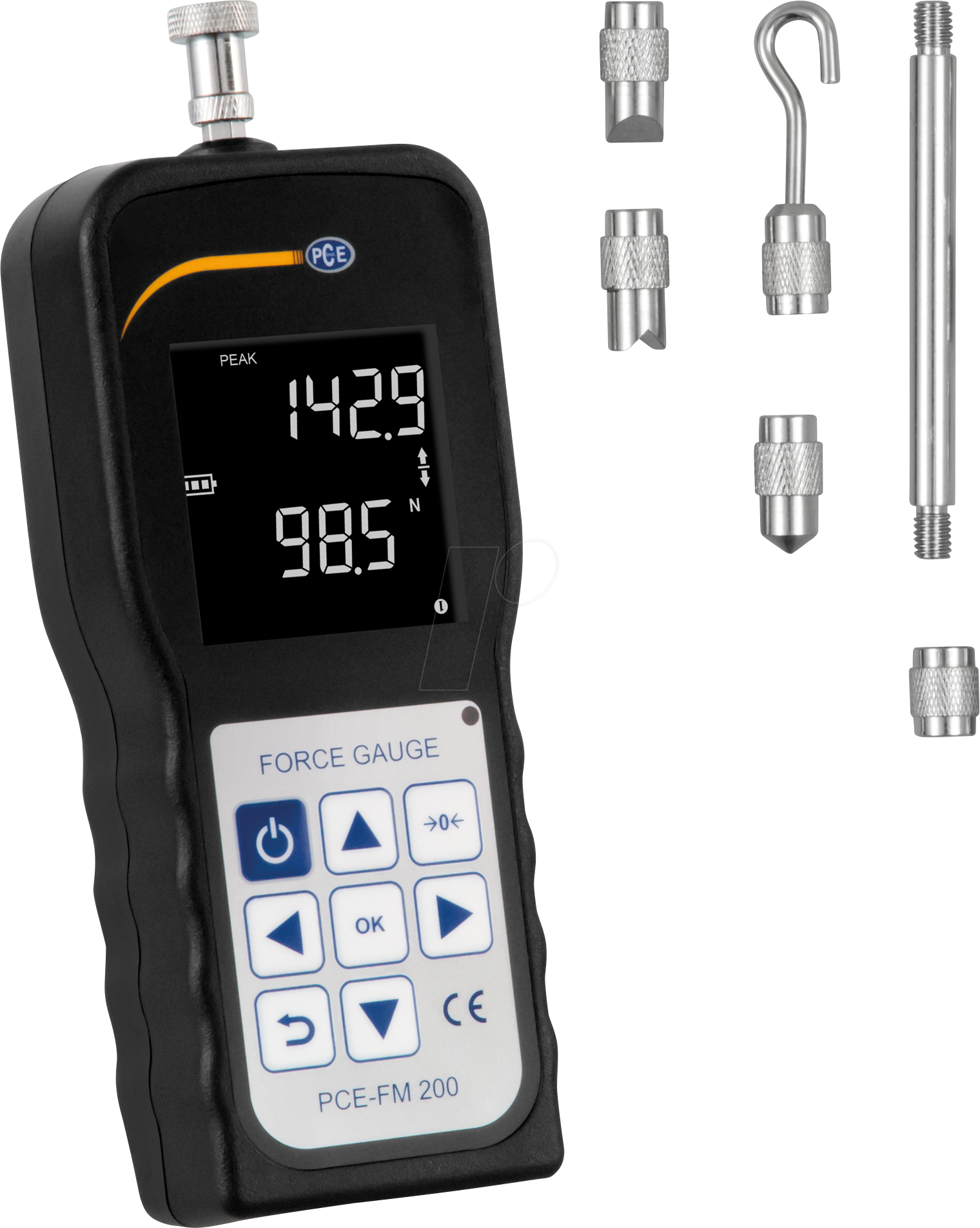 4250348718419 - Instruments PCE-FM 500N Kraftmessgerät für Zugkraftmessung + Druckkraftmessung bis 500 N inkl Auswertesoftware