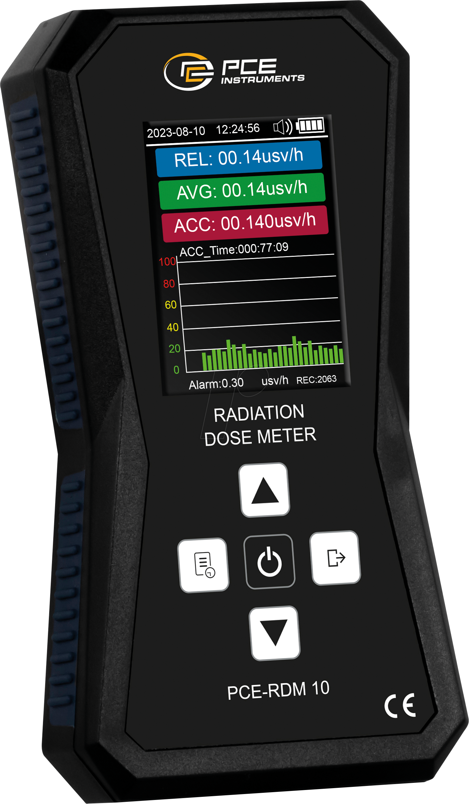 4250348732125 - Instruments PCE-RDM 10 Geiger-Müller-Zählrohr Strahlung Röntgen akustischer Warnton inkl Dosimeterfunktion Datenlogger