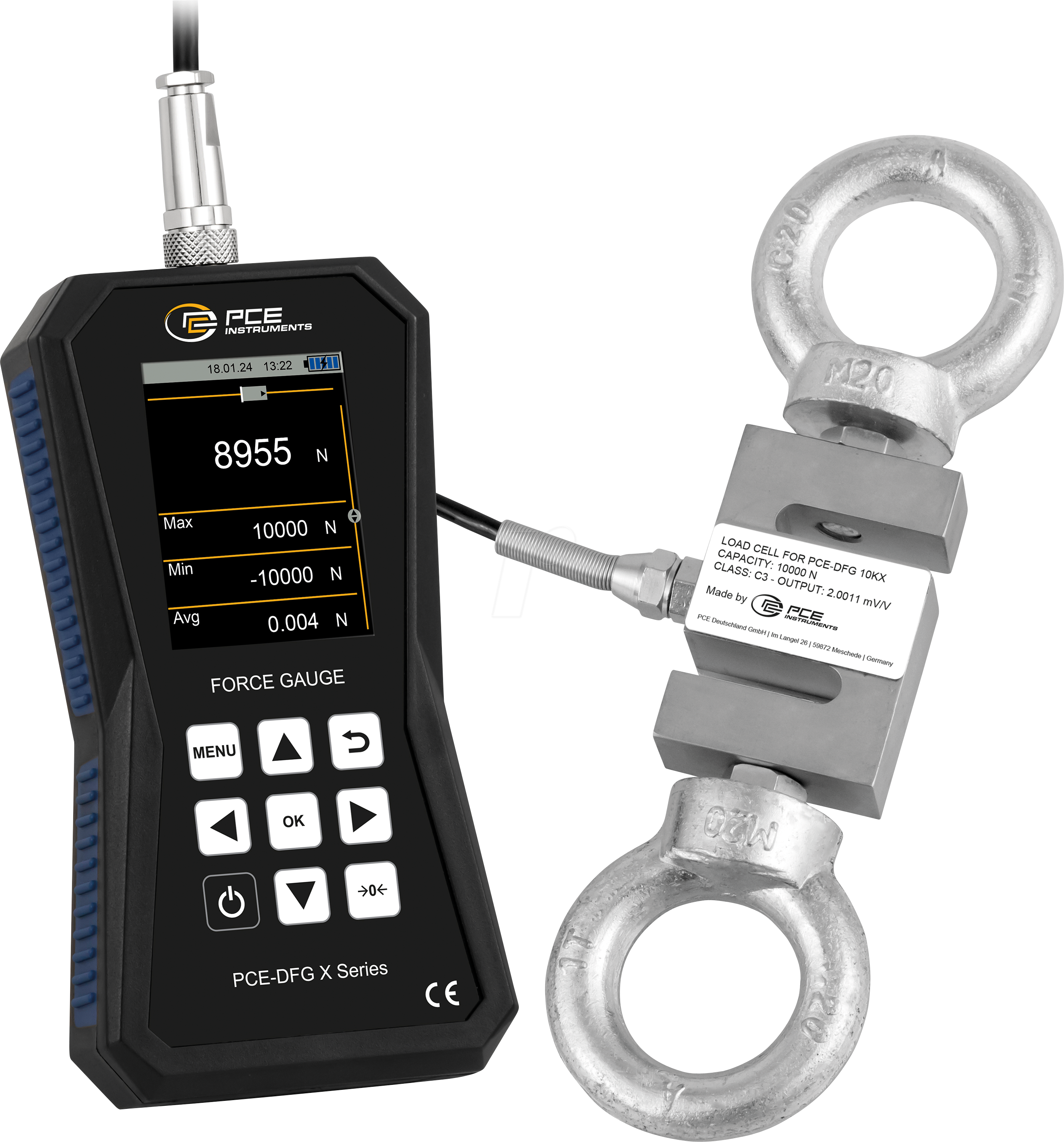 4250348734945 - Instruments PCE-DFG 10K X Kraftmessgerät 0 - 10000 N Werksstandard (ohne Zertifikat)