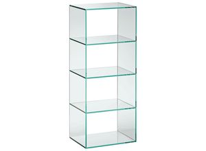 4250357104968 - Regal  Transparent  Glas  3 Fächer  40x99x30 cm  in verschiedenen Größen erhältlich  Arbeitszimmer Büroregale Bücherregale