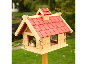 4250357314183 - - Vogelhaus Vögelhäuschen Holz Vogelfutterhaus Futterhaus xxl Vogelvilla Vogel