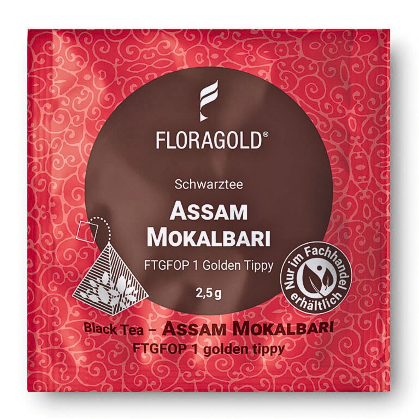 4250363620810 - Schwarztee ASSAM MOKALBARI FTGFOP 1 Golden Tippy von Floragold 100er Pyramidenbeutel 4250363620810 - Schwarztee ASSAM MOKALBARI FTGFOP 1 Golden Tippy von Floragold 100er Pyramidenbeutel