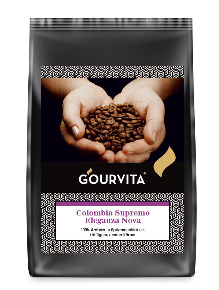 4250363622470 - Kaffee COLOMBIA SUPREMO ELEGANZA NOVA von Gourvita 500g Bohnen