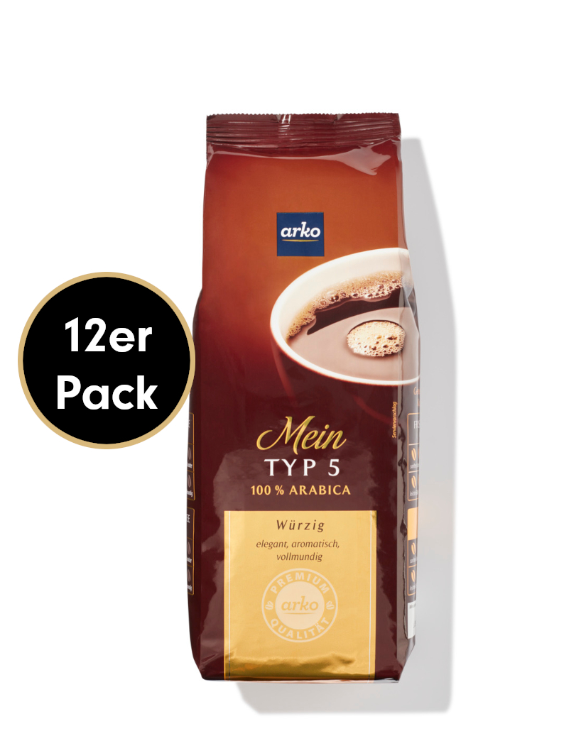 4250363624184 - Kaffee-Sparpaket JUBILÄUMSKAFFEE Typ 5 von arko 12x500g Bohnen