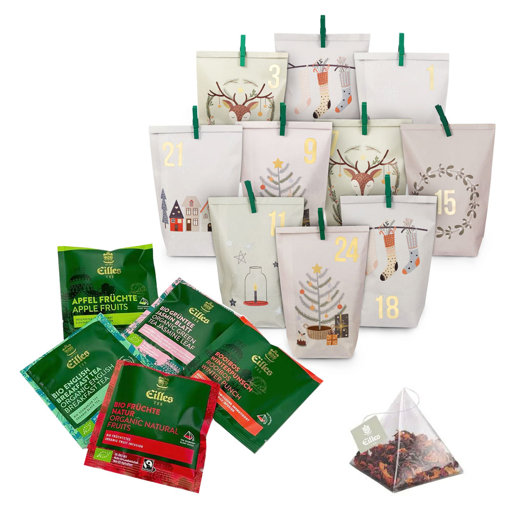 4250363624566 - EILLES TEE Adventskalender Vintage mit den besten Tea Diamonds zum Selbstbasteln