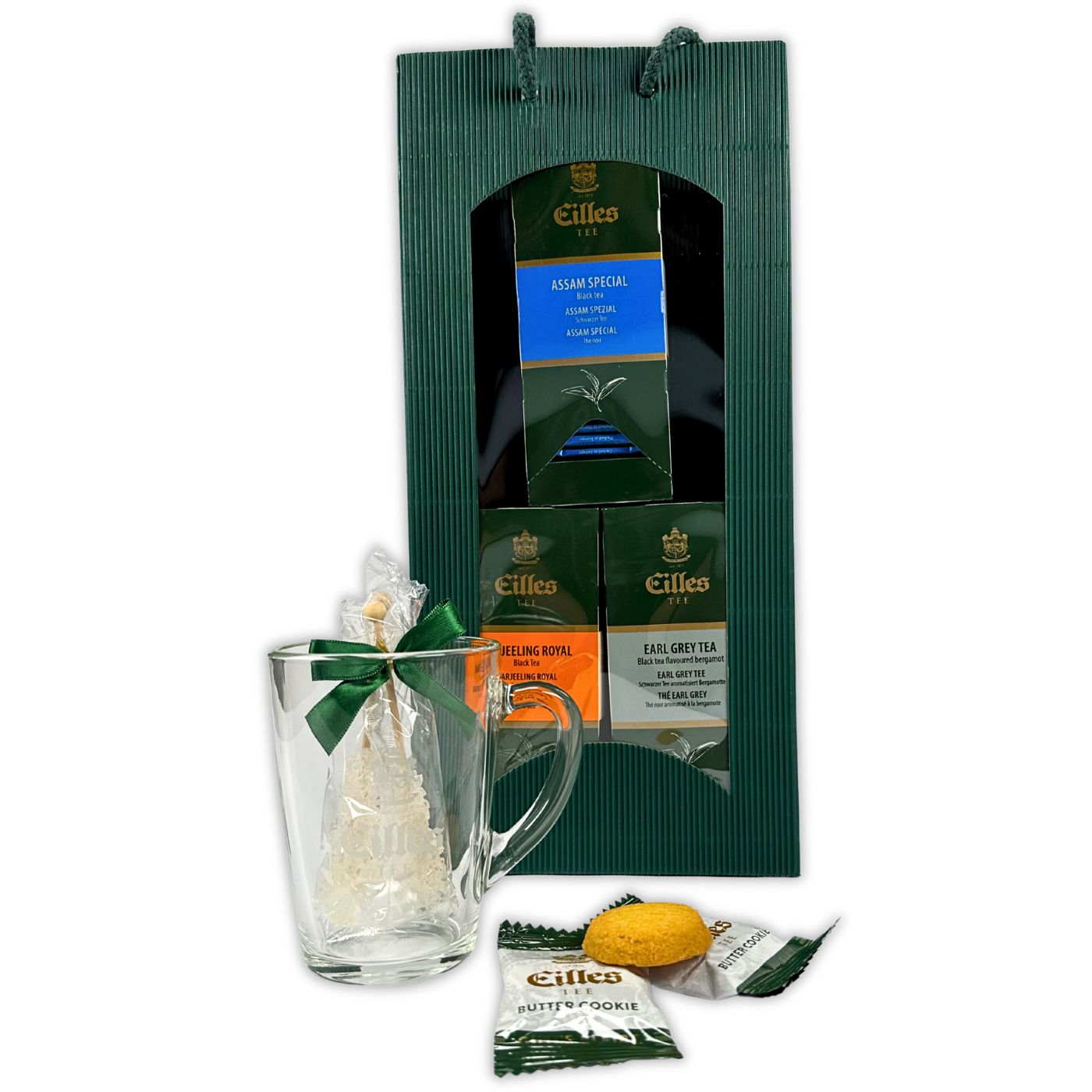 4250363625181 - Geschenkset CLASSIC mit 3 Packungen Deluxe Tee und Teeglas von EILLES