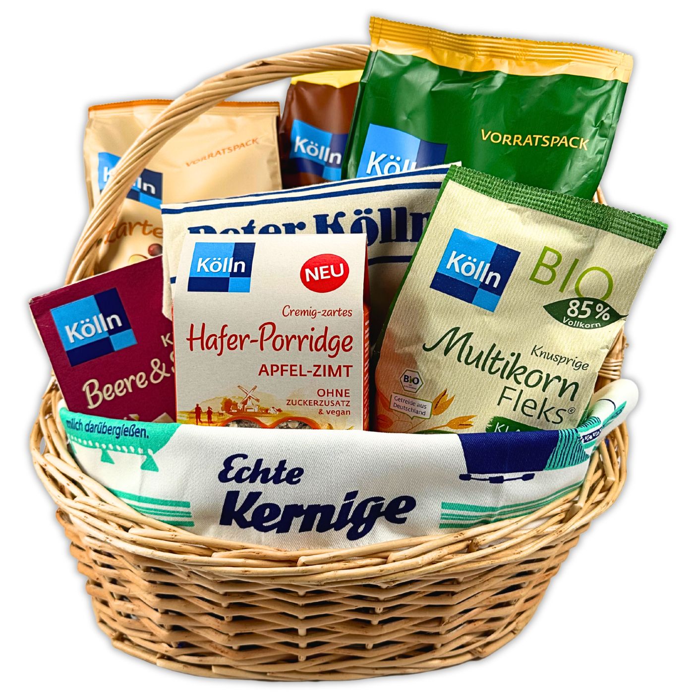 4250363625938 - Großer Geschenkkorb FRÜHER VOGEL mit Produkten von Kölln