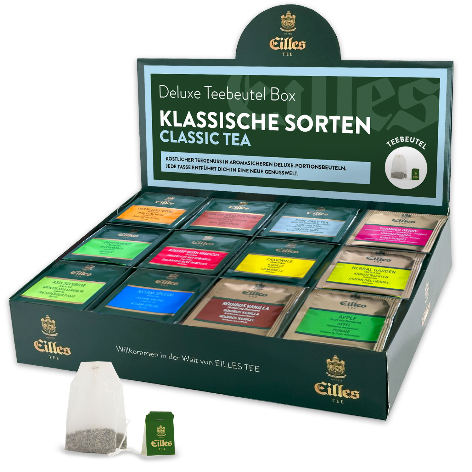 4250363626164 - CLASSIC Mischbox mit 12 Sorten EILLES Deluxe Teebeutel der besten klassischen Sorten