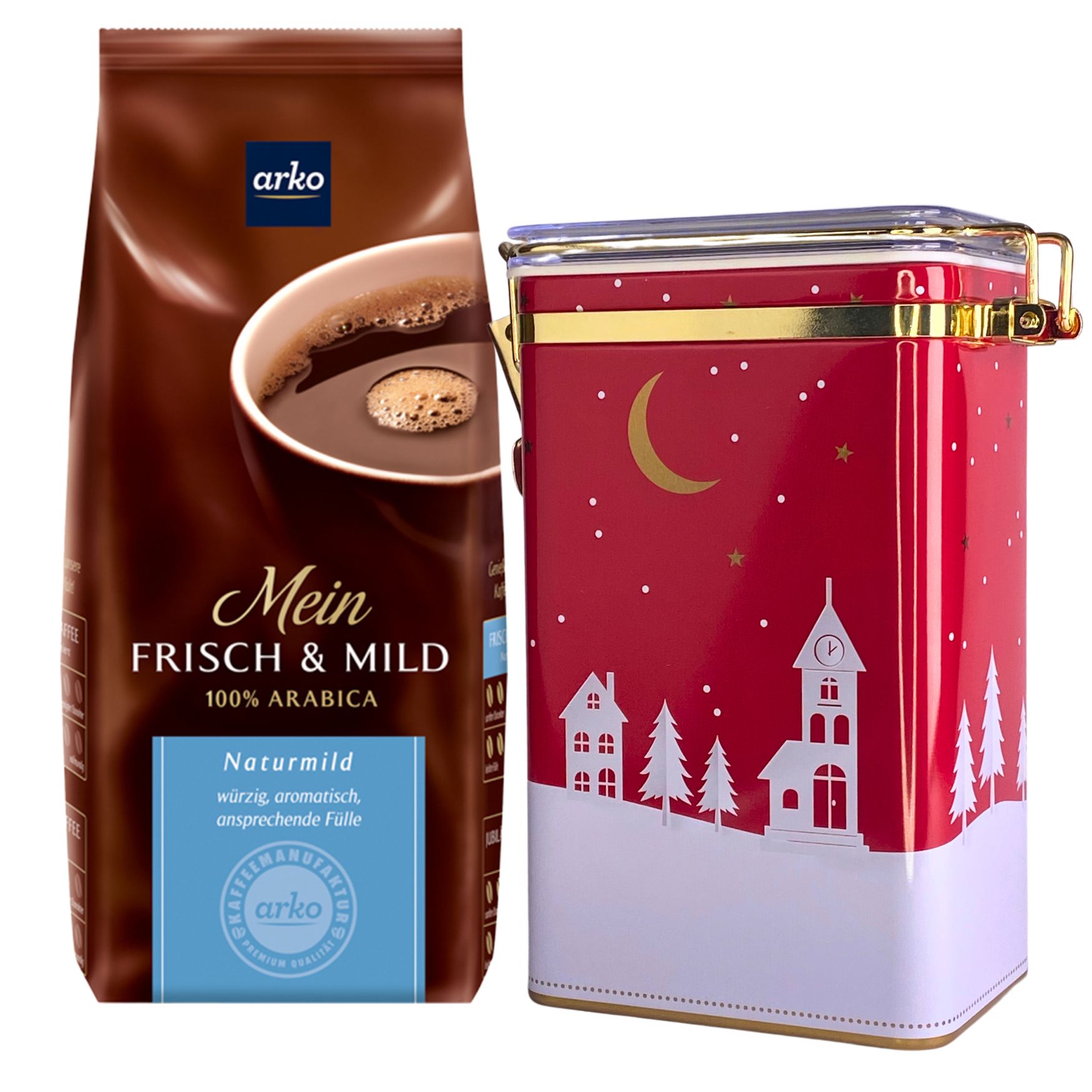 4250363626270 - WINTERZEIT Kaffee Frisch & Mild und Weihnachtsdose von arko