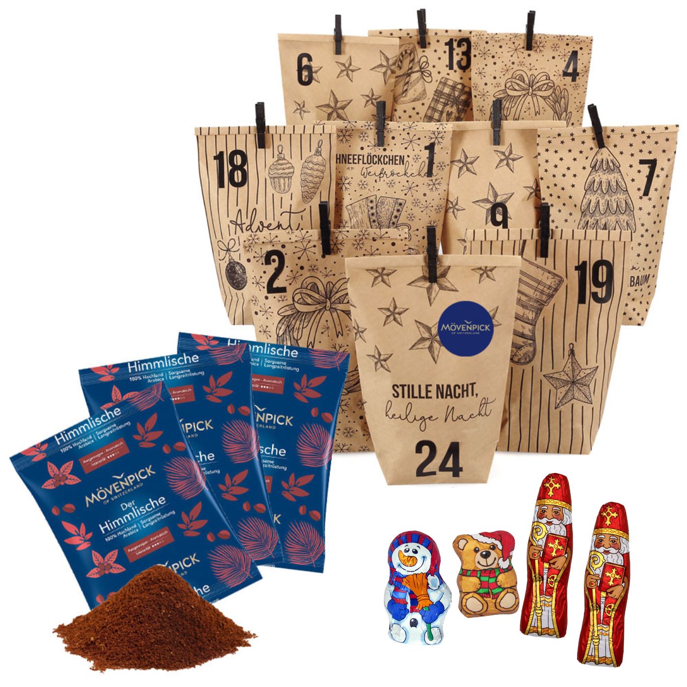 4250363626386 - Adventskalender Premium Kaffee und feiner Schokolade zum Selbstbasteln