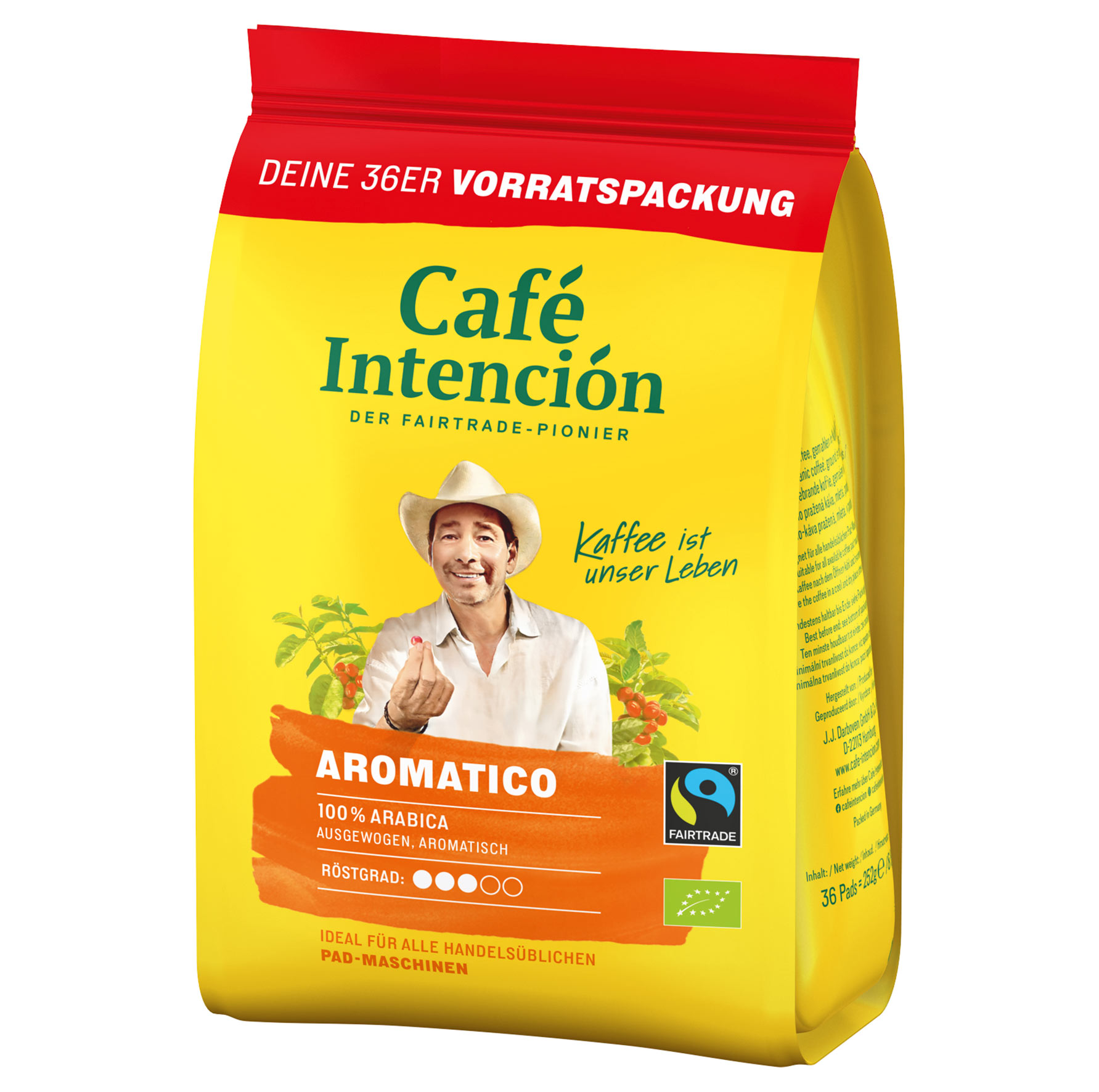 4250363626669 - Café Intención AROMATICO Kaffeepads Mega-Sparpaket 6x36 Stück